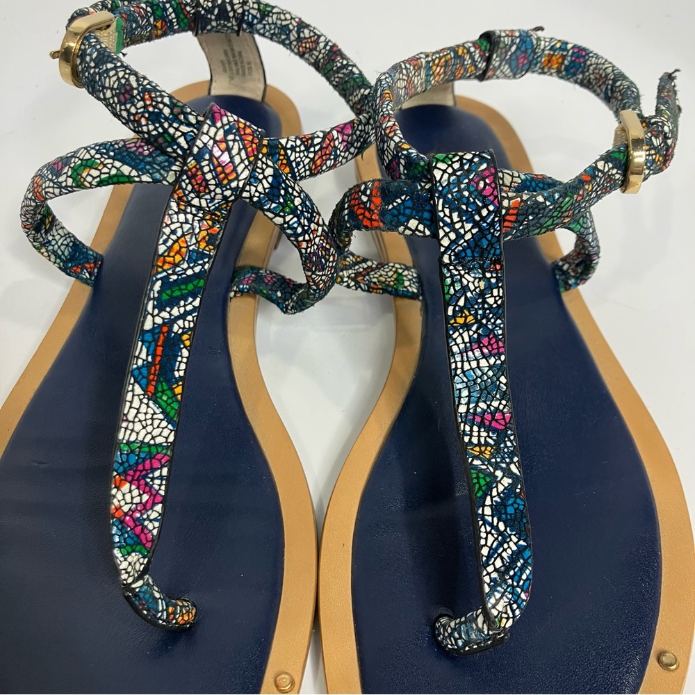 Isola Mackenzie t-strap sandals‎ casual summer multicolor women’s size 7 - Picture 4 of 8